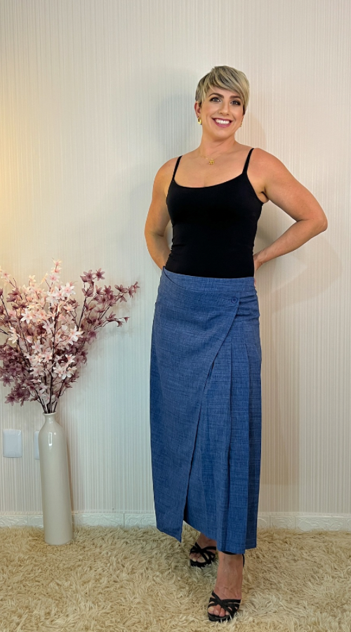 Saia Midi Poliéster