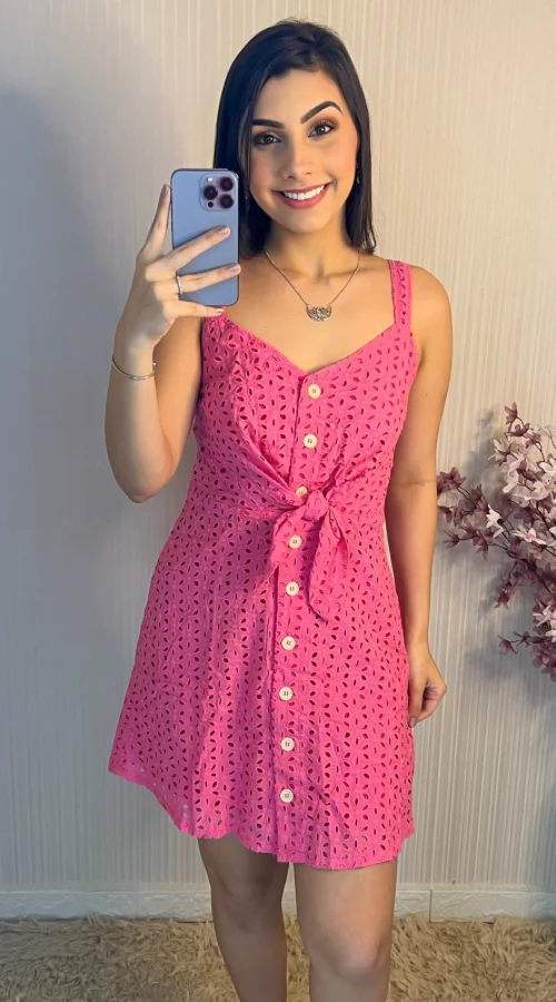 Vestido-Laise-Amarracao-Rosa-Chiclete