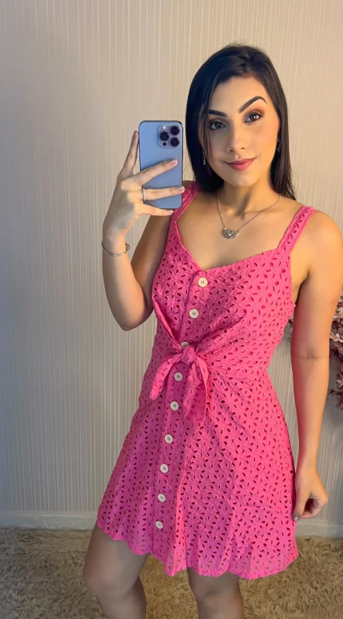 Vestido-Laise-Amarracao-Rosa-Chiclete