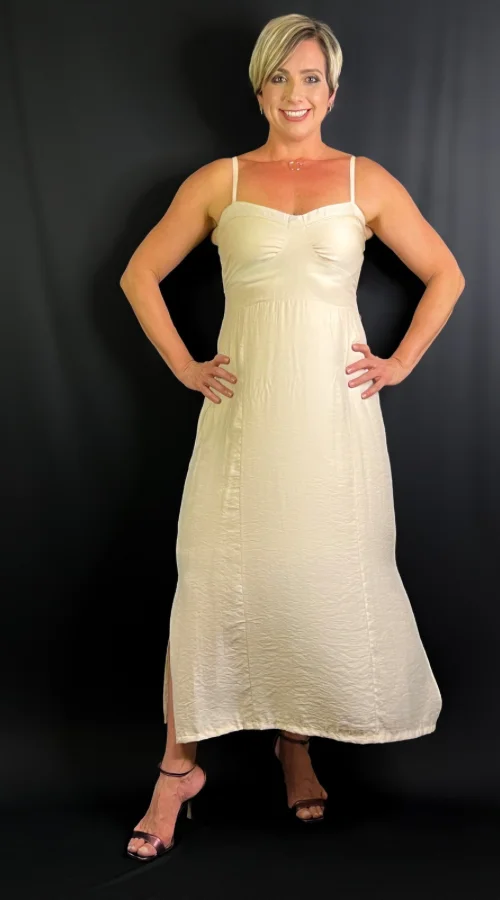 Vestido Midi creme